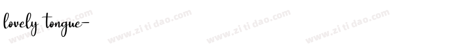 lovely tongue字体转换